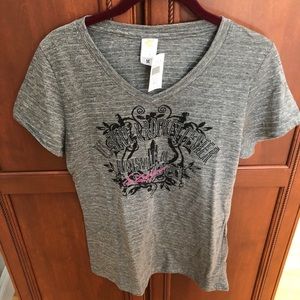 Ladies SS V-Neck Tee US Space & Rocket CTR Med NWT